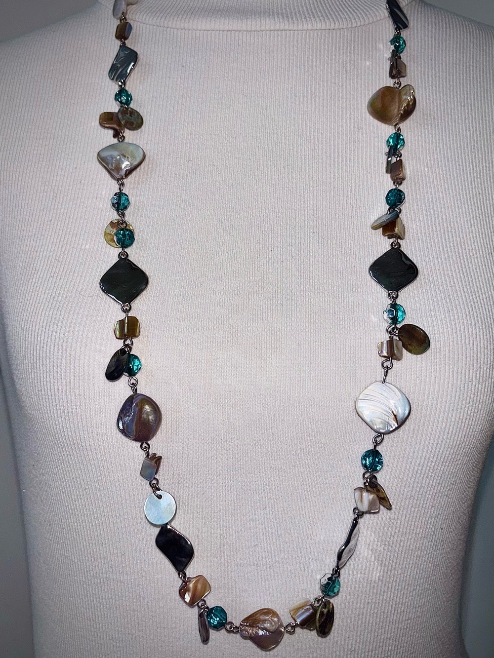 Lia Sophia Multicolor Beaded Long Necklace | Coastal Boho - Picture 7 of 9